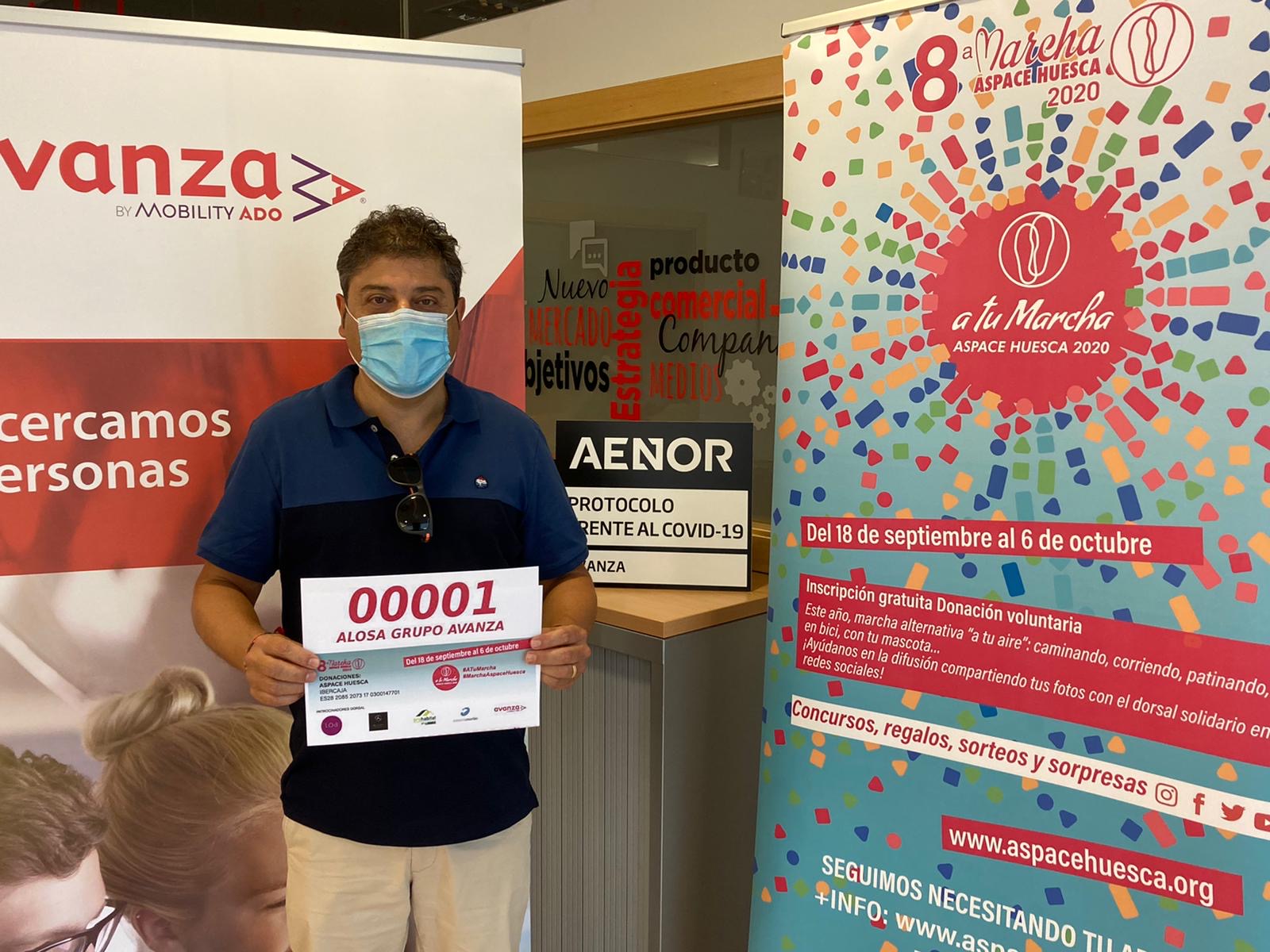 ALOSA Patrocinadores dorsal Marcha Aspace Huesca 2020