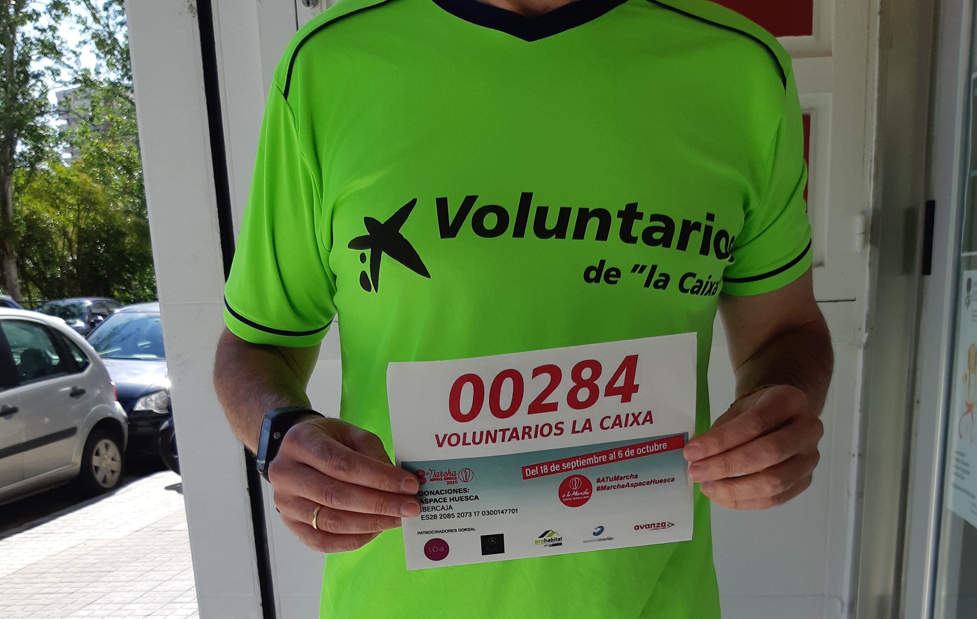 Dorsal Voluntarios Caixabank Marcha Aspace Huesca