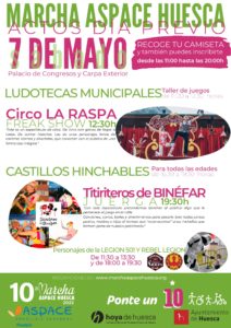 Marcha Aspace Huesca 2022 Actos sábado 7 de mayo