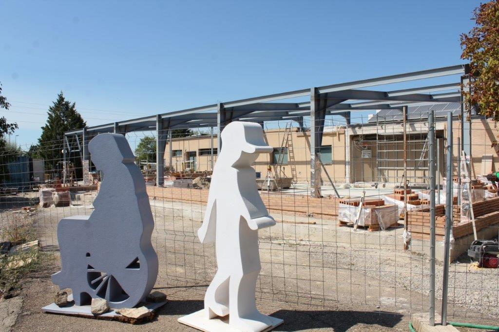 Las obras del comedor Aspace Huesca, objeto final de la marcha, siguen adelante